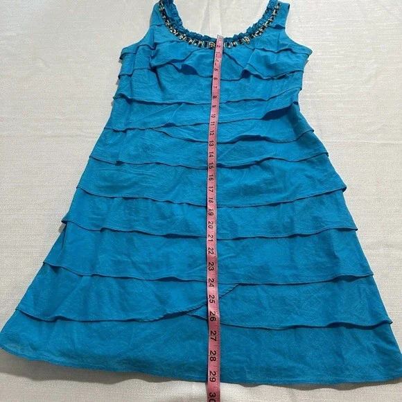 Dressbarn Women’s Sleeveless Dress Size 8 Blue - Picture 6 of 8